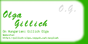 olga gillich business card